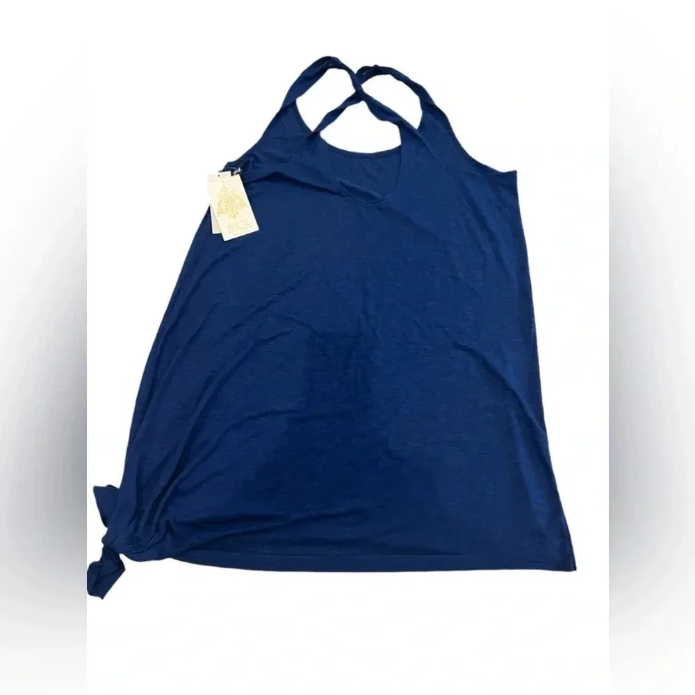 NWT BECCA Breeze Twist Back Cover Up Dress in Royal Blue - Picture 3 of 4